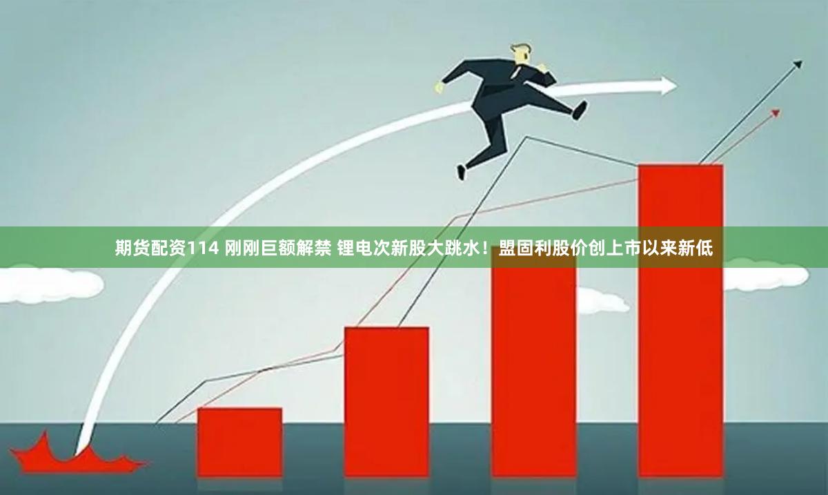 期货配资114 刚刚巨额解禁 锂电次新股大跳水！盟固利股价创上市以来新低