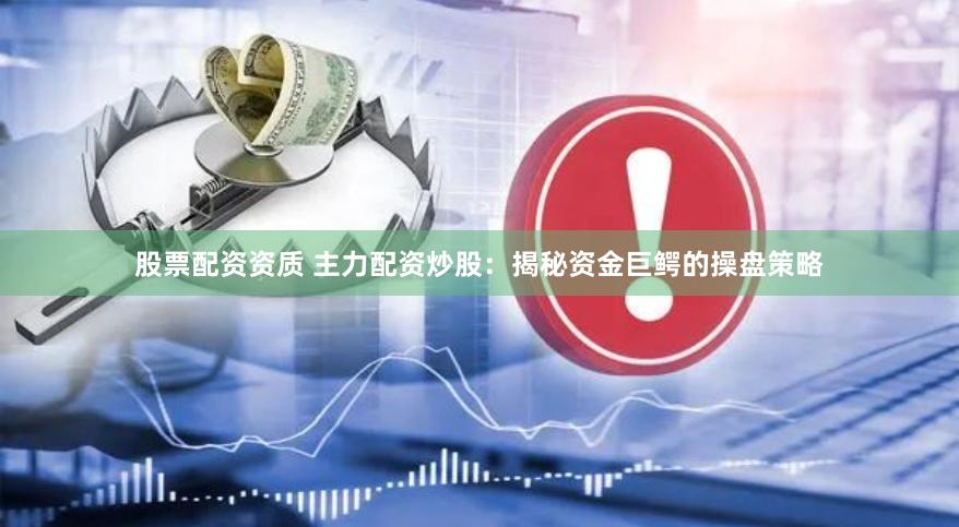 股票配资资质 主力配资炒股：揭秘资金巨鳄的操盘策略